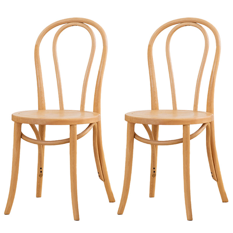Chaise de salle à manger en bois massif de style traditionnel, chaise latérale à dossier à lattes