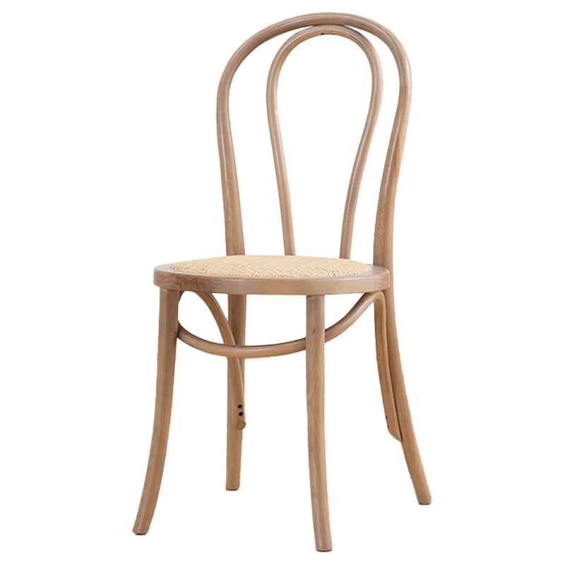 Chaise de salle à manger en bois massif de style traditionnel, chaise latérale à dossier à lattes