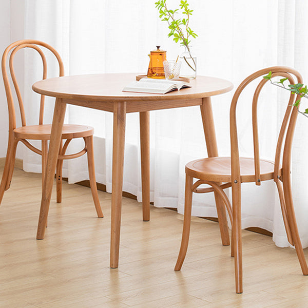Chaise de salle à manger en bois massif de style traditionnel, chaise latérale à dossier à lattes