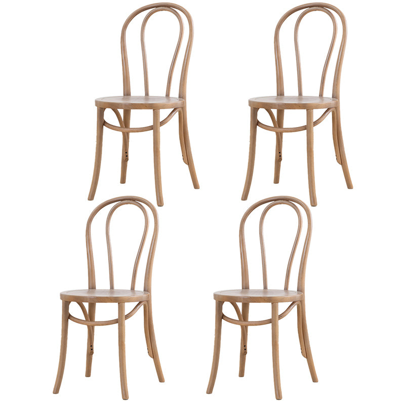 Chaise de salle à manger en bois massif de style traditionnel, chaise latérale à dossier à lattes