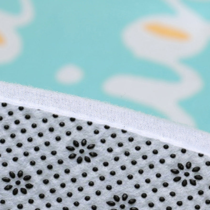 Red Minimalist Carpet Polyester Candle Carpet Washable Carpet for Living Room