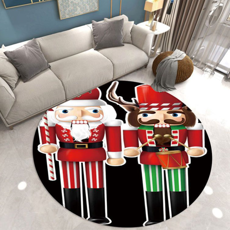 Pink Modern Indoor Rug Polyester Trojan Area Rug Washable Rug for Home Decor