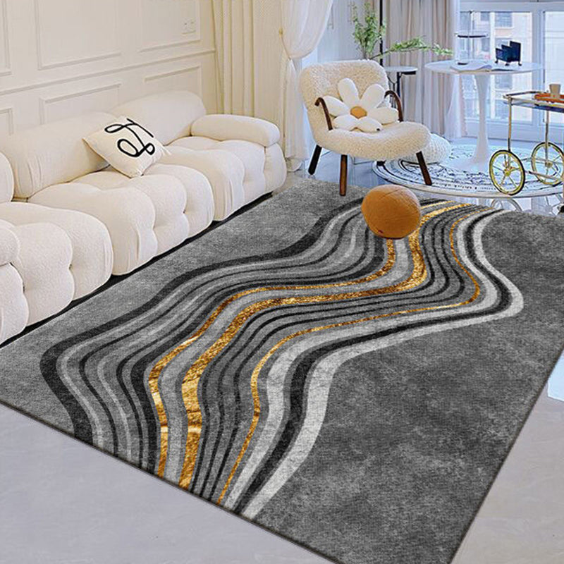 Modern Abstract Art Rug Polyester Carpet Polyester Pet Friendly Indoor Carpet for Living Room