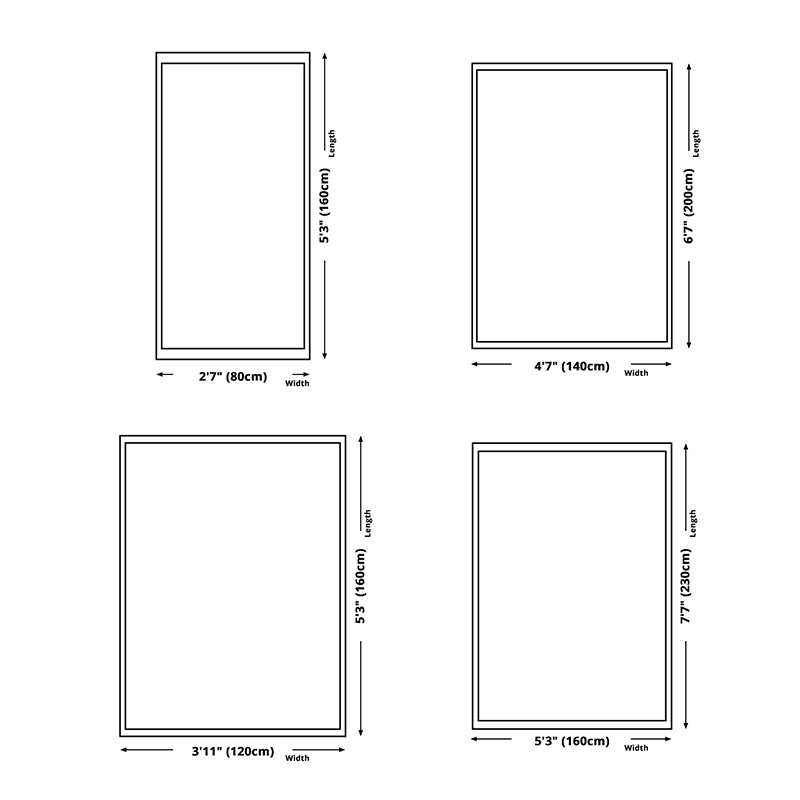 Minimalist Polyster Carpet Funky Geometric Pattern Rug Living Room Carpet with Non-Slip Backing