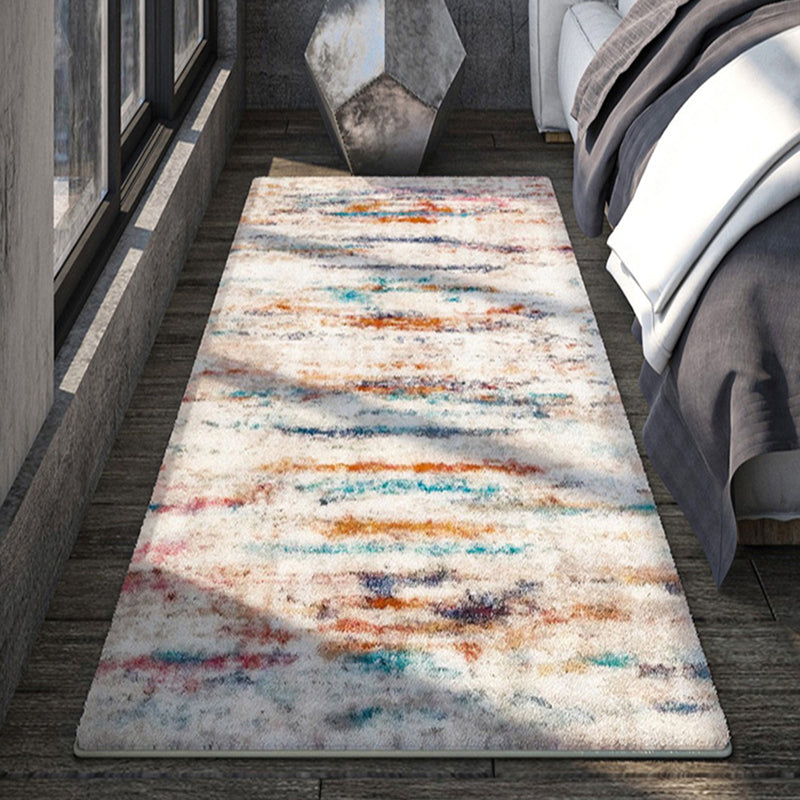 Chic Modern Rug Grey Polyester Area Carpet Anti-Slip Washable Area Rug for Bedroom