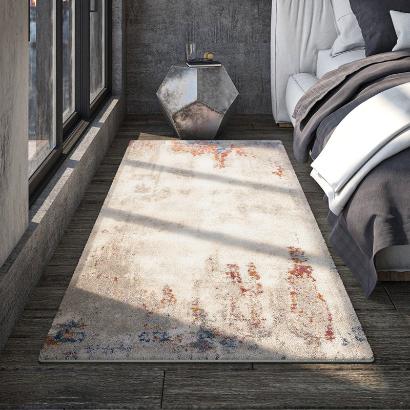 Chic Modern Rug Grey Polyester Area Carpet Anti-Slip Washable Area Rug for Bedroom