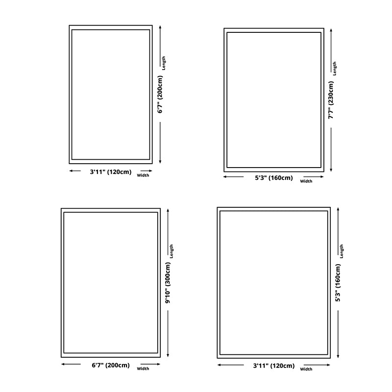 Minimalist Geometry Pattern Rug Polyester Carpet Pet Friendly Indoor Carpet for Home Decoration