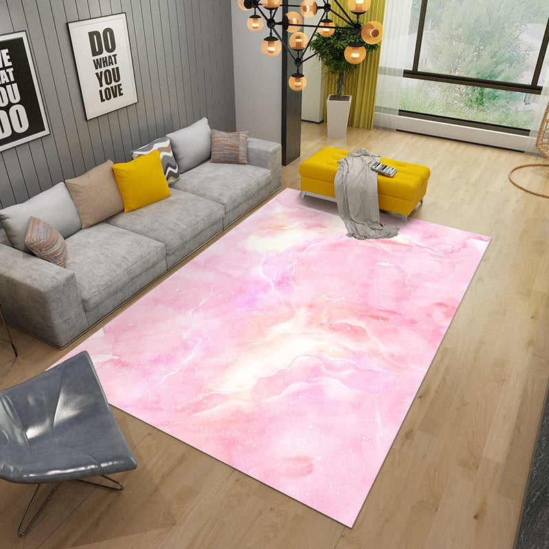 Black Modern Carpet Polyester Hexagonal Carpet Non-Slip Backing Carpet for Home Decor