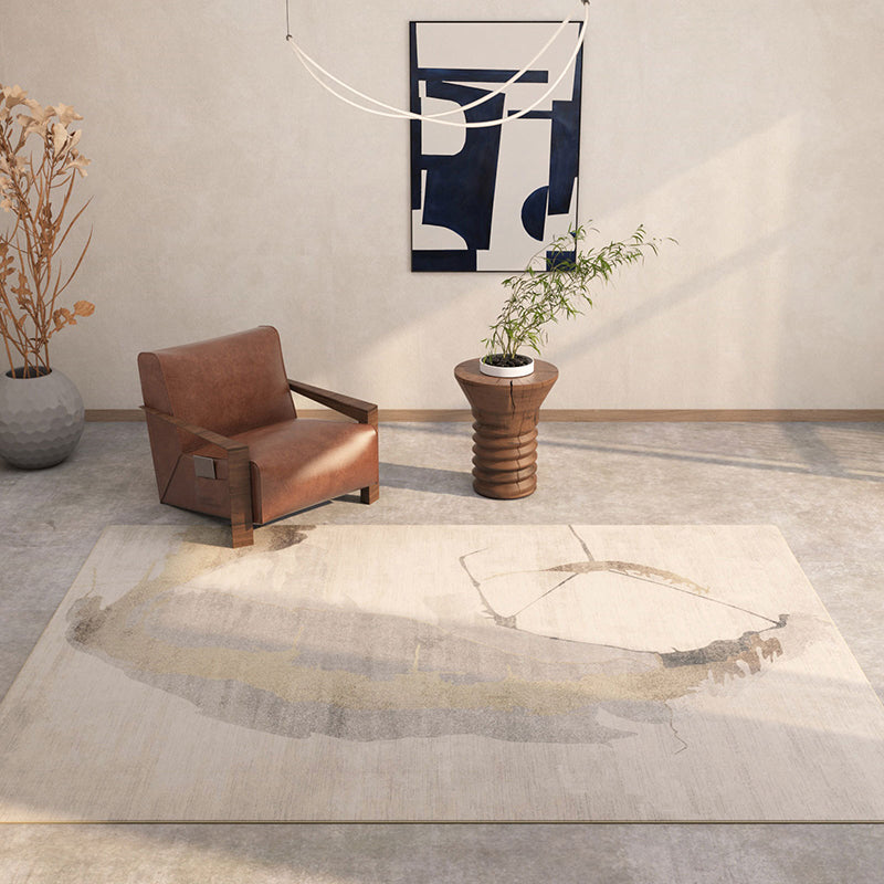 Simplicity Khaki Tone Indoor Rug Modern Carpet Polyester Stain Resistant Area Rug for Living Room
