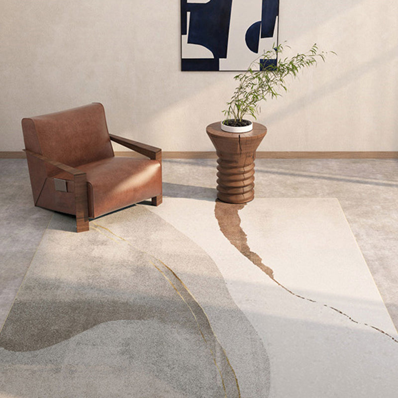 Simplicity Khaki Tone Indoor Rug Modern Carpet Polyester Stain Resistant Area Rug for Living Room