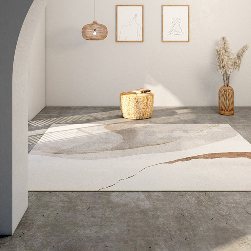 Simplicity Khaki Tone Indoor Rug Modern Carpet Polyester Stain Resistant Area Rug for Living Room