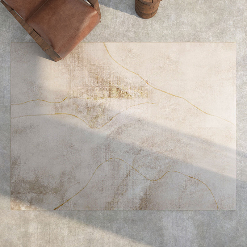 Simplicity Khaki Tone Indoor Rug Modern Carpet Polyester Stain Resistant Area Rug for Living Room