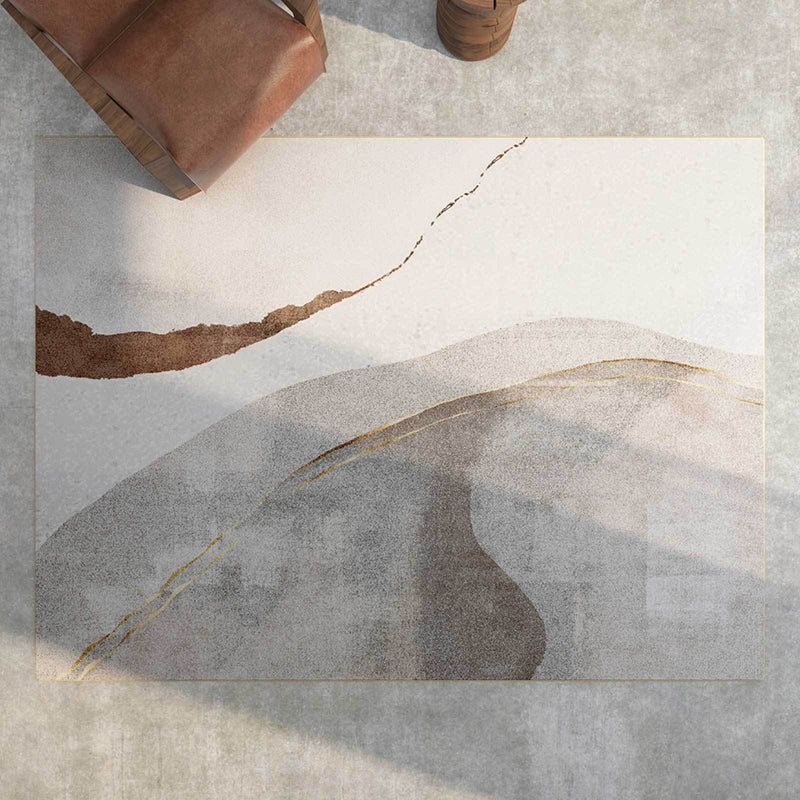 Simplicity Khaki Tone Indoor Rug Modern Carpet Polyester Stain Resistant Area Rug for Living Room