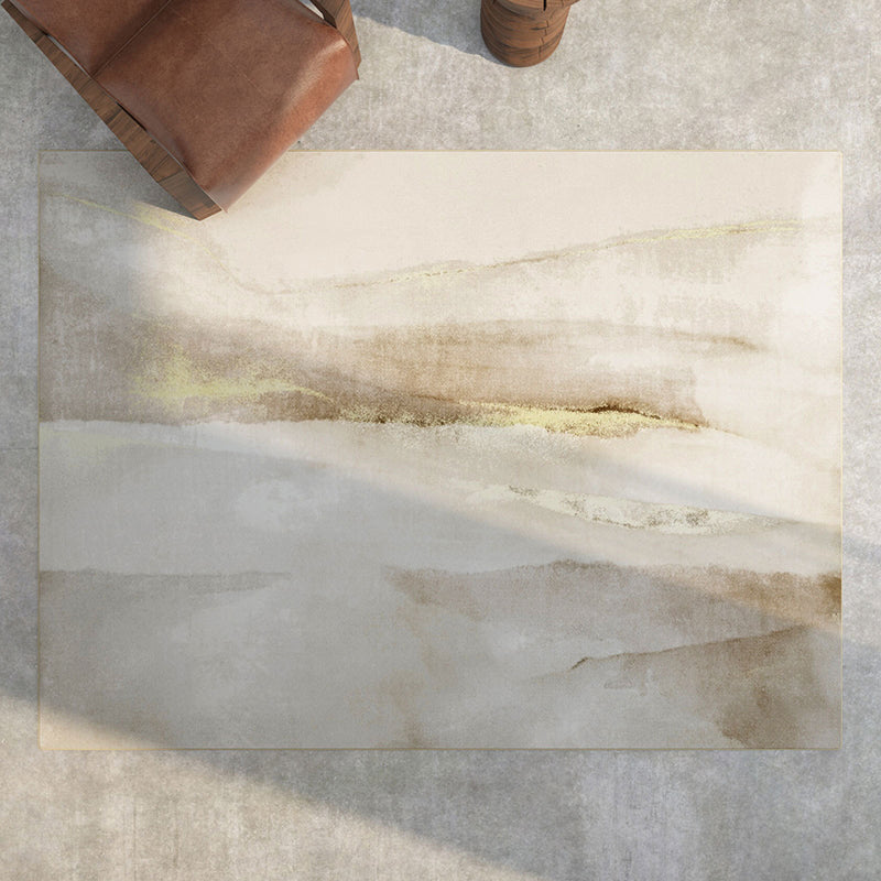 Simplicity Khaki Tone Indoor Rug Modern Carpet Polyester Stain Resistant Area Rug for Living Room