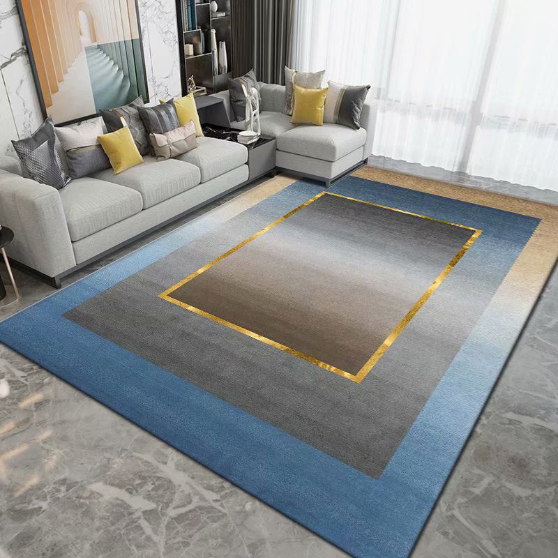 Dark Grey Carpet Poyester Graphic Carpet Washable Carpet for Home Decoration