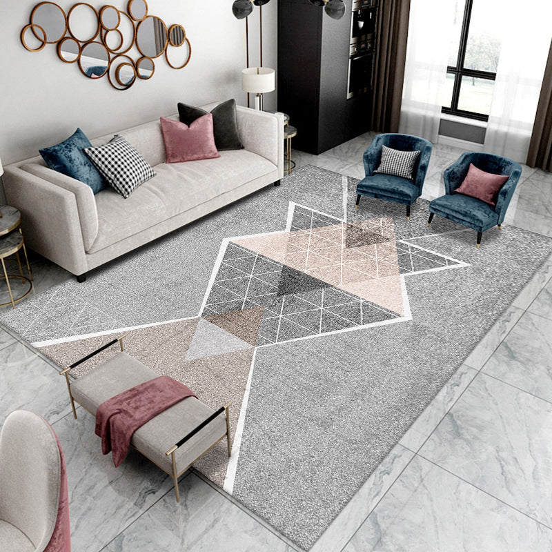 Simplicity Home Decoration Rug Graphic Print Carpet Polyester Non-Slip Backing Indoor Carpet