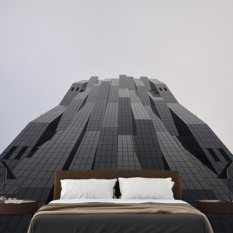 City Building Mural Wallpaper Moisture Resistant Wall Covering for Meeting Room