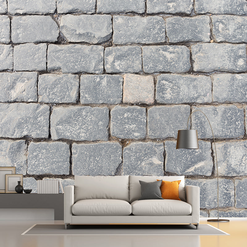 Industrial Style Moisture Resistant Brick Wall Mural Wallpaper for Sitting Room