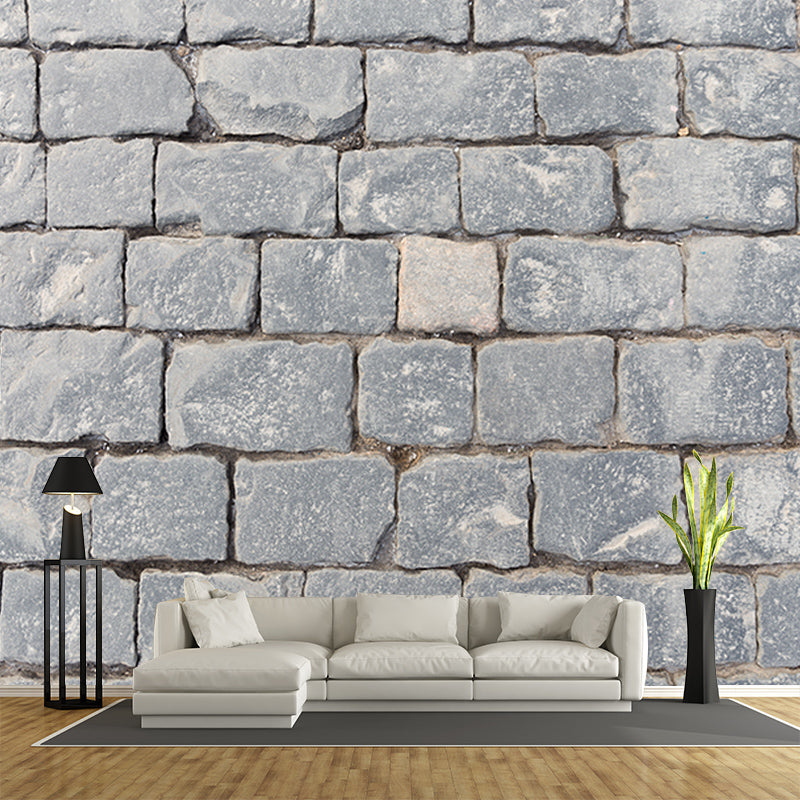 Industrial Style Moisture Resistant Brick Wall Mural Wallpaper for Sitting Room