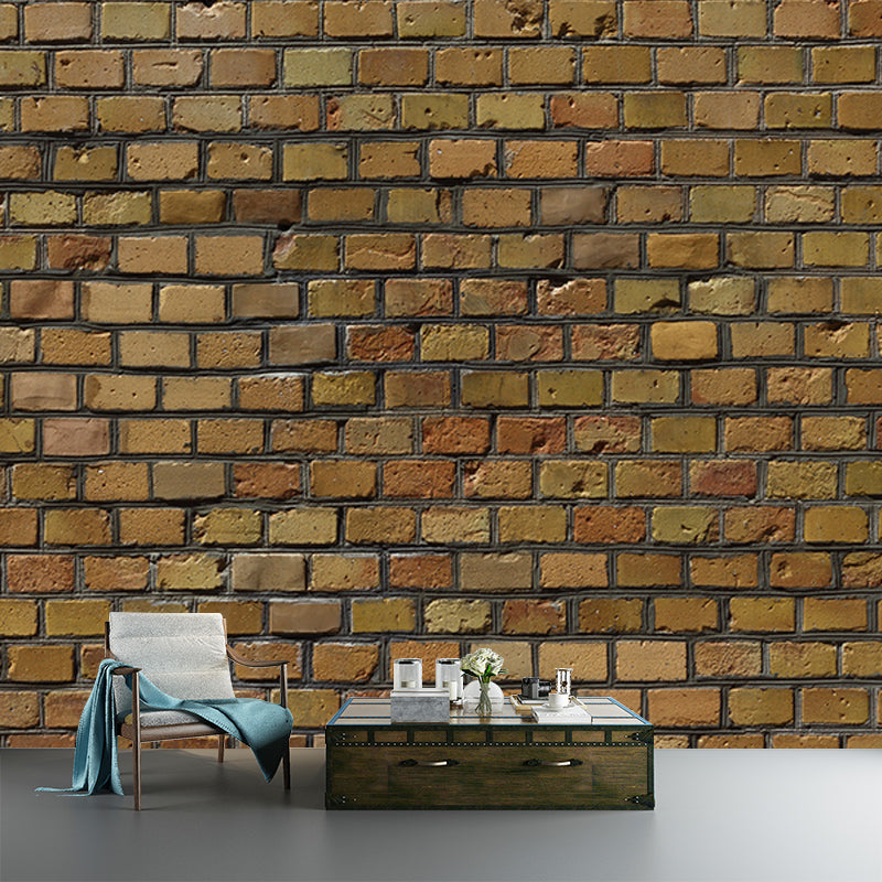 Brick Wall Mural for Resting Room Stain Resistant Wall Decor, Custom Size Available