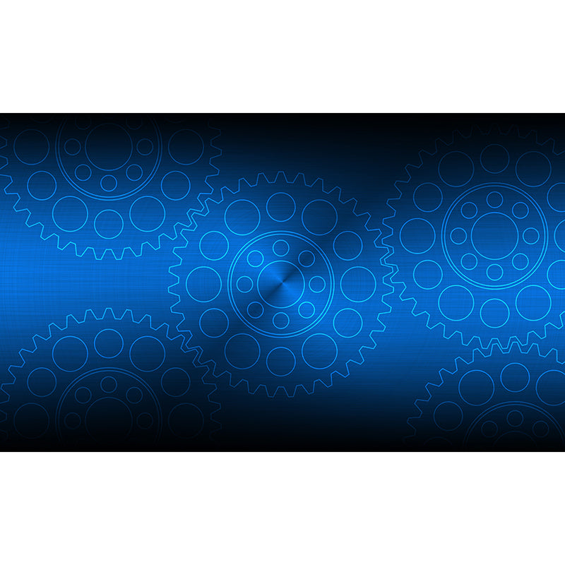 Gear Illustration Metal Wall Decor for Living Room, Custom Size Available