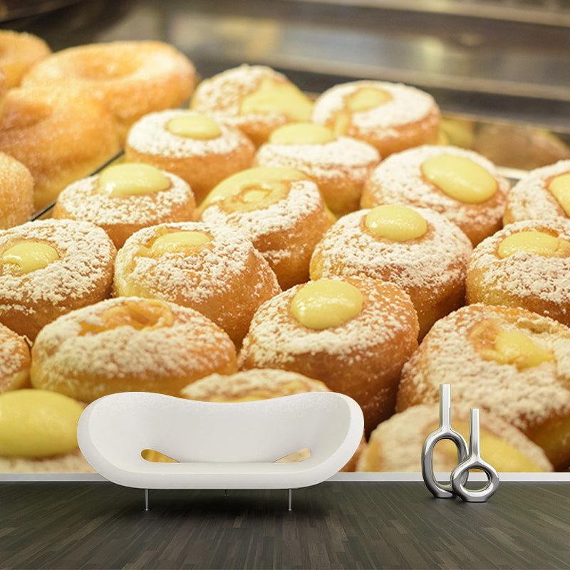 Simple Dessert Shop Wall Covering Dessert Mural Wallpaper, Water Resistant