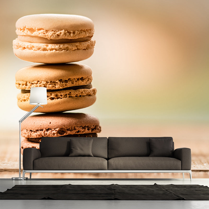 Dessert Mural Wallpaper Washable Wall Decoration for Dessert Shop, Stain Resistant