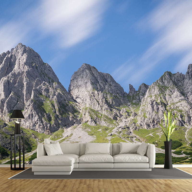 Mountain Mural Wallpaper Simple Wall Decor for Sitting Room, Mildew Resistant