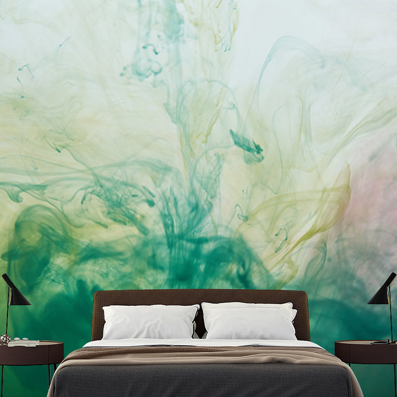 Abstract muurschilderingbehang Zachte kleur Schimmelbestendig voor rustkamerdecoratie