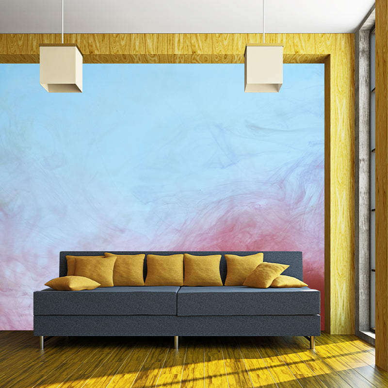 Abstract muurschilderingbehang Zachte kleur Schimmelbestendig voor rustkamerdecoratie