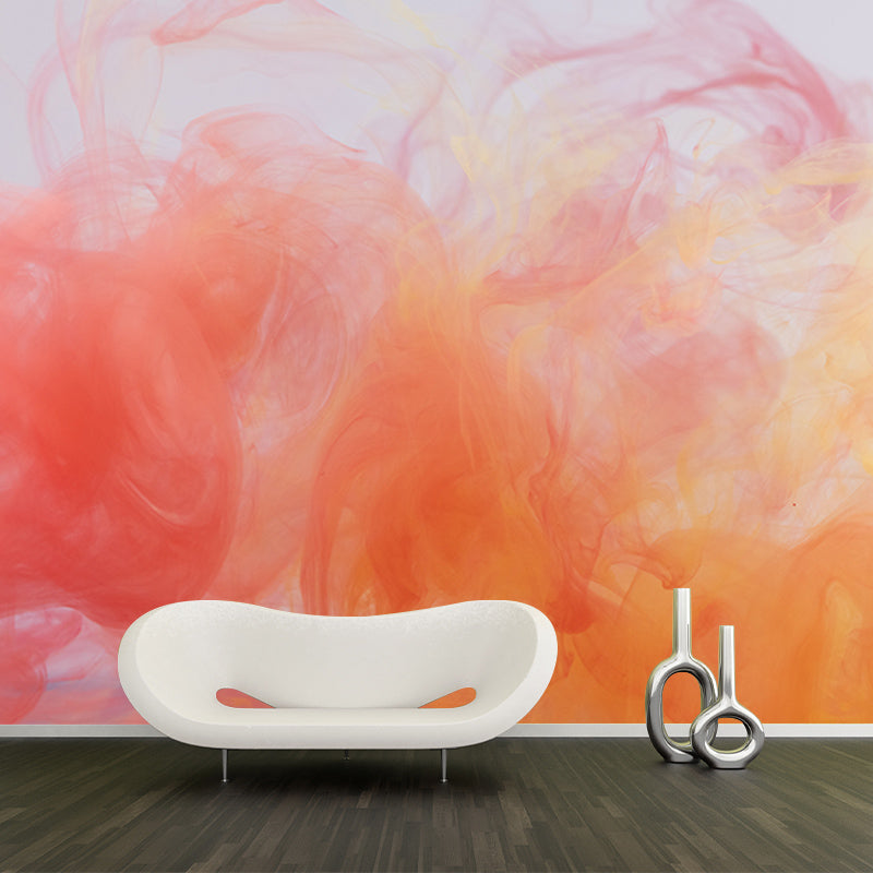 Abstract muurschilderingbehang Zachte kleur Schimmelbestendig voor rustkamerdecoratie