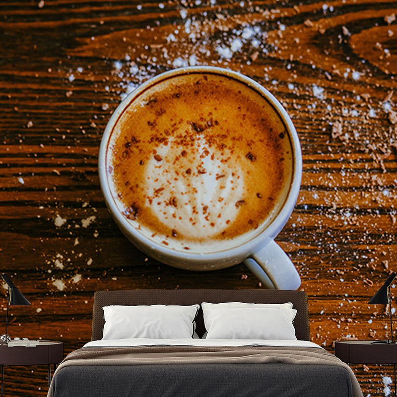 Coffee Mural Decal Contemporary Washable Coffe Shop Wall Decor, Custom-Made