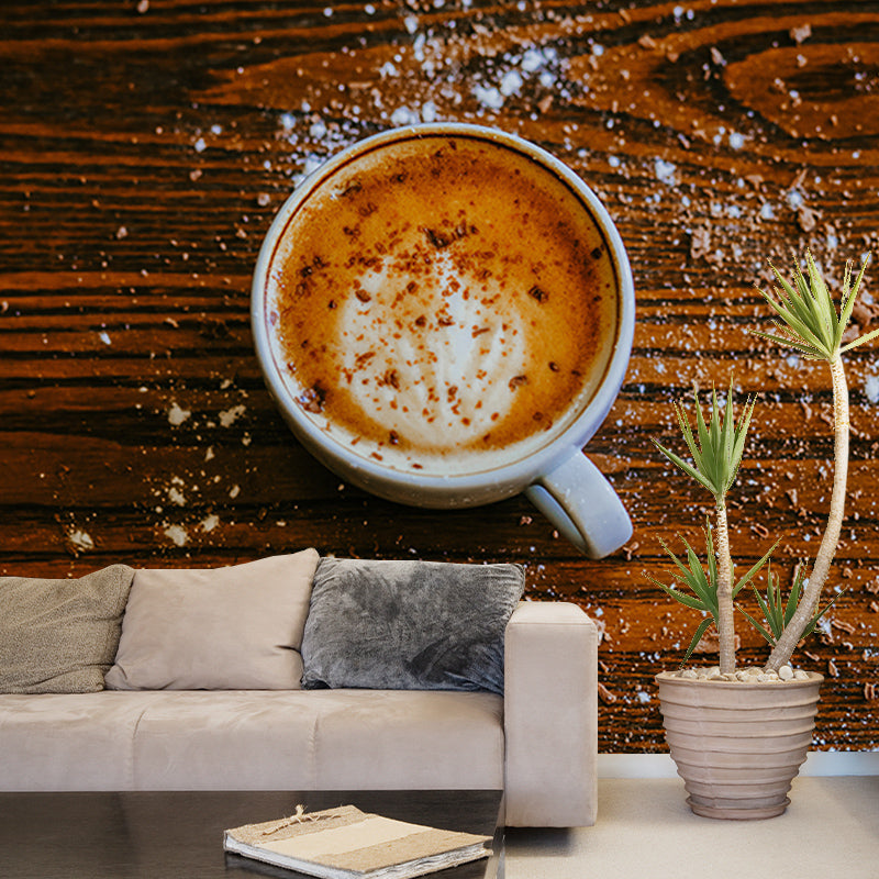 Coffee Mural Decal Contemporary Washable Coffe Shop Wall Decor, Custom-Made