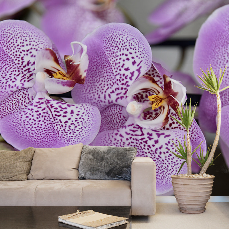 Orchid Flower Wall Covering for Living Room Waterproofing Mural Wallpaper Decorative