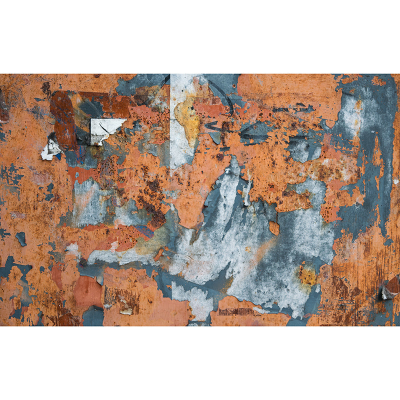 Rusty Metal Mural Wallpaper for Living Room Decor, Custom Size Available