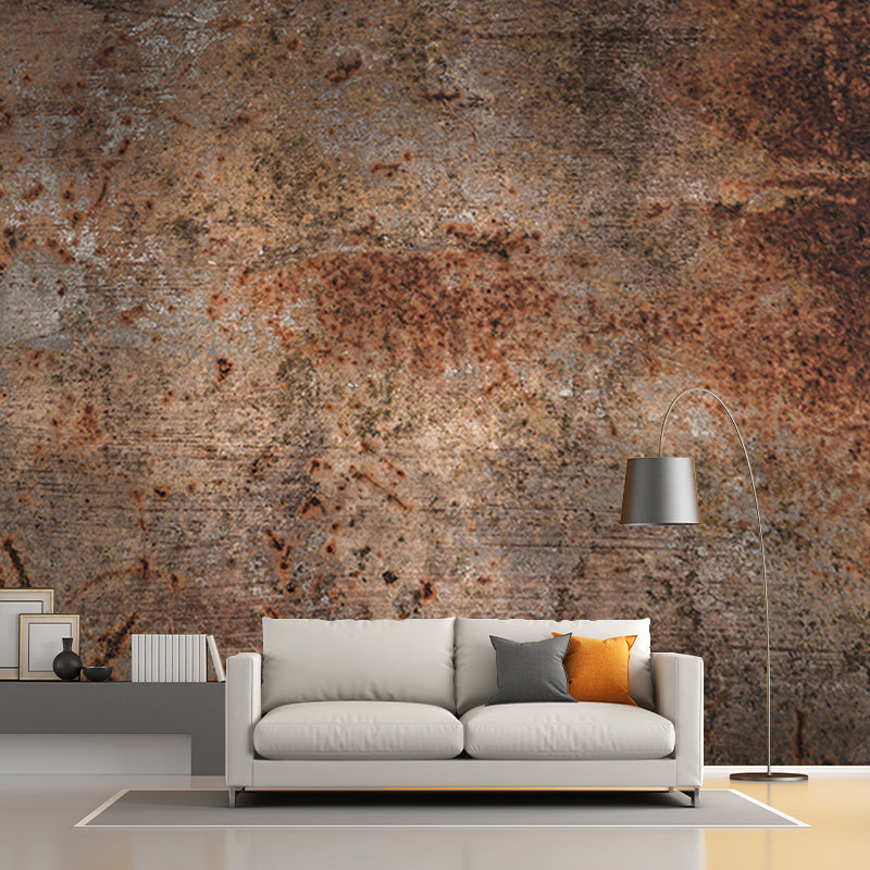 Rusty Metal Mural Wallpaper for Living Room Decor, Custom Size Available