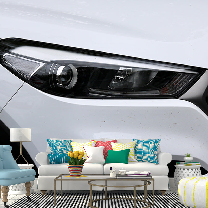 Car Transportation Mural Wallpaper Moisture Resistant Contemporary Bedroom Wall Decor