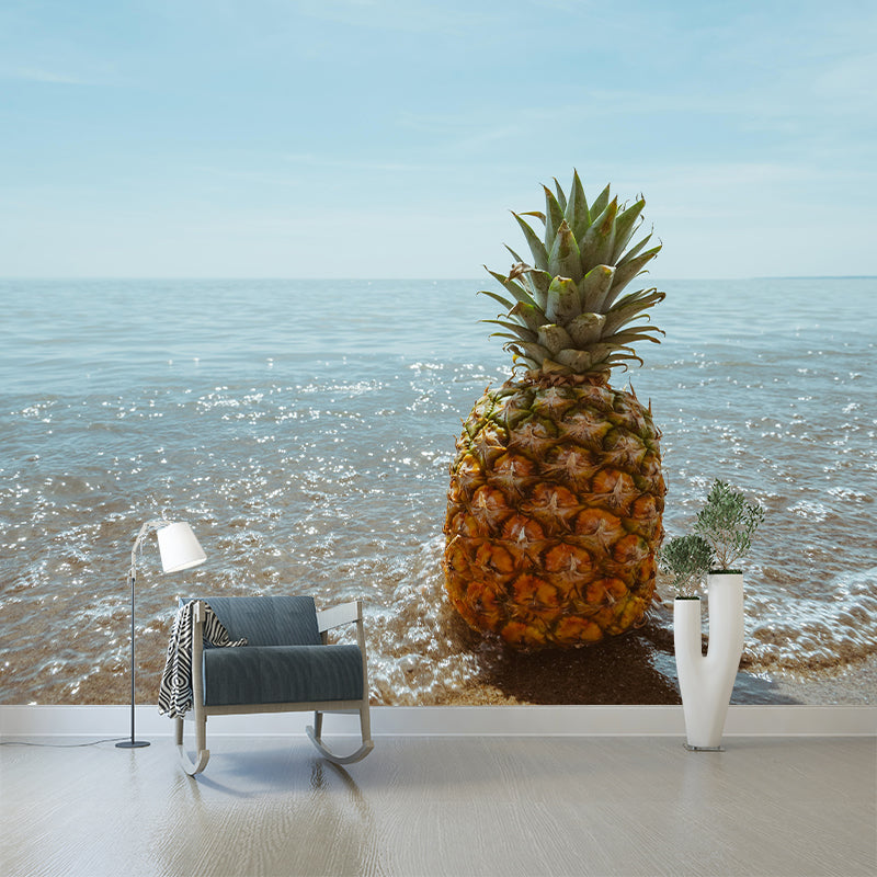 Coastal Mural Wall Covering for Bathroom Decorative Environmental Wallpaper