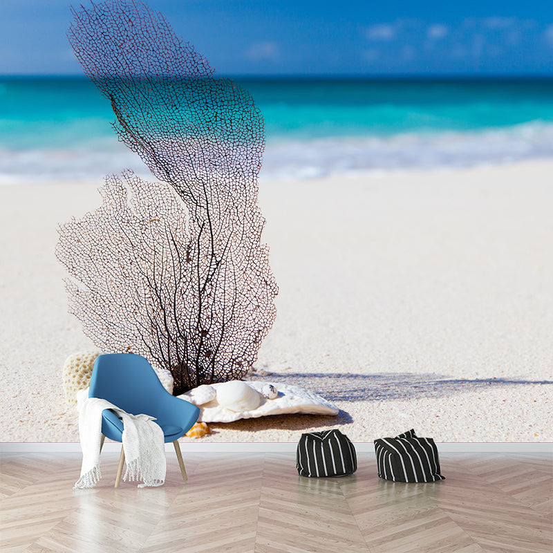 Coastal Mural Wall Covering for Bathroom Decorative Eco-friendly Wallpaper