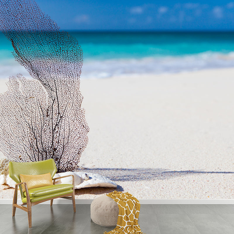 Coastal Mural Wall Covering for Bathroom Decorative Eco-friendly Wallpaper