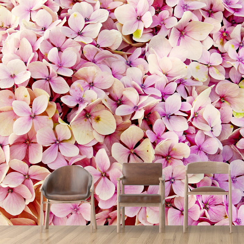 Beautiful Hydrangea Mural Wallpaper Mildew Resistant for Living Room Decor