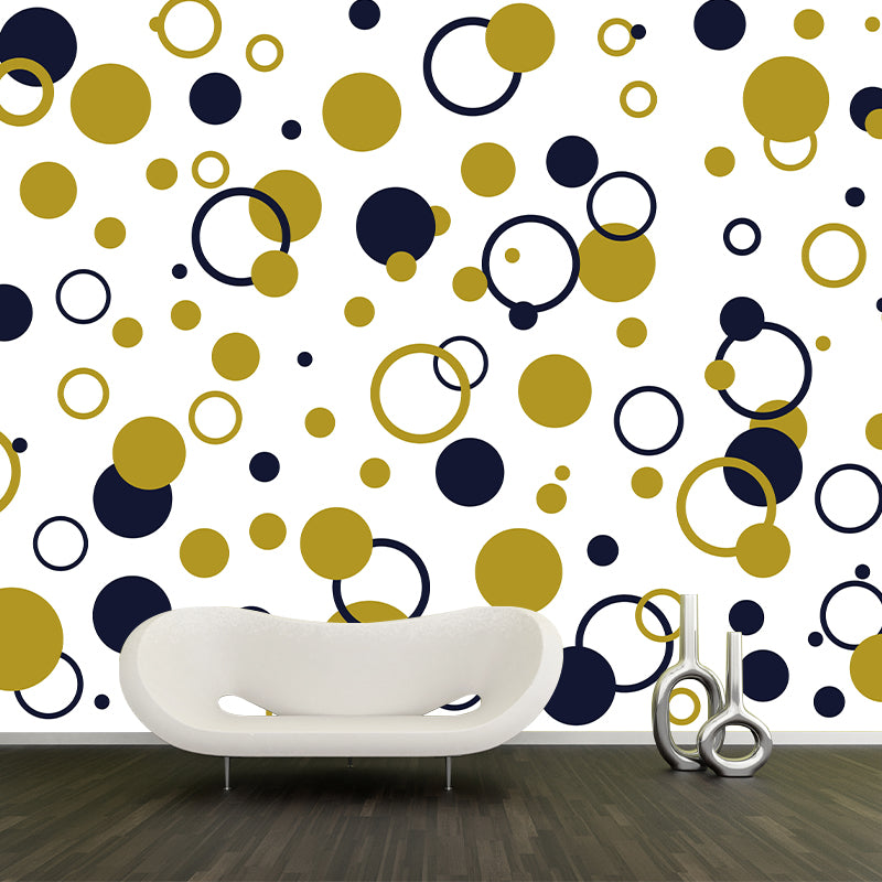 Customized Illustration Geometry Moisture Resistant Wall Mural for Reading Room