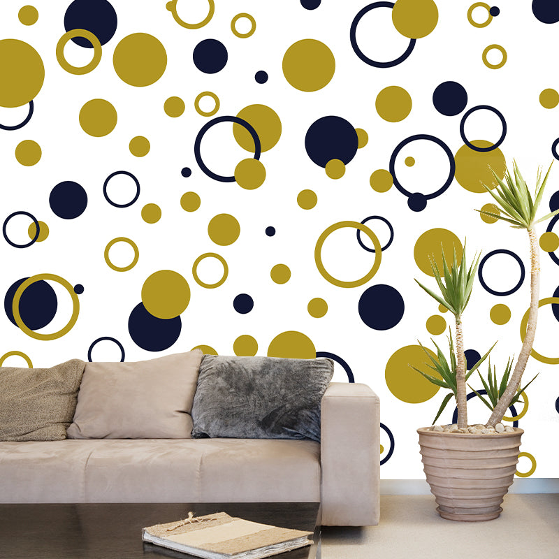 Customized Illustration Geometry Moisture Resistant Wall Mural for Reading Room