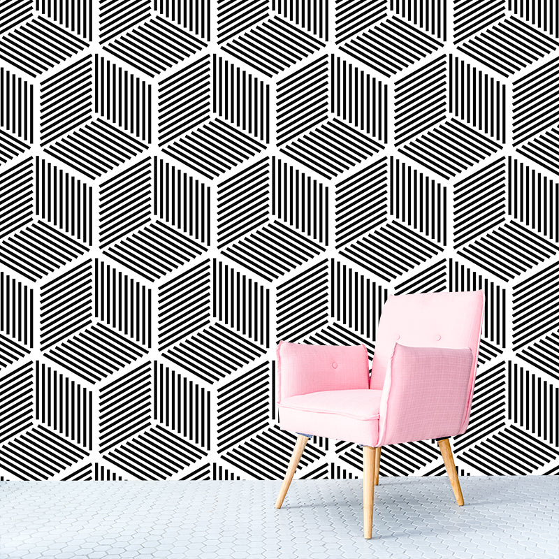 Vertical Illustration Mural Covering Moisture Resistant Multiple Sizes Available