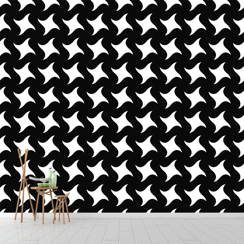 House Interior Wall Mural Geometry Environment Friendly for Sitting Room