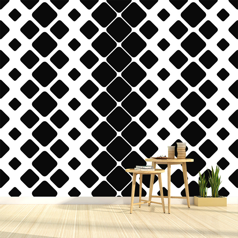 Square Illustration Wall Covering Eco-friendly Multiple Sizes Available