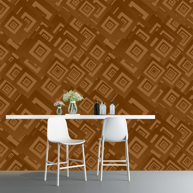 Square Illustration Wall Covering for Bedroom Moisture Resistant Multiple Sizes Available