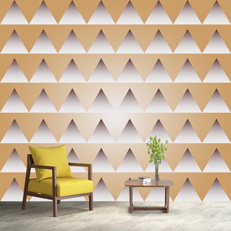 Customized Geometry Moisture Resistant Mural Wallpaper for Reading Room