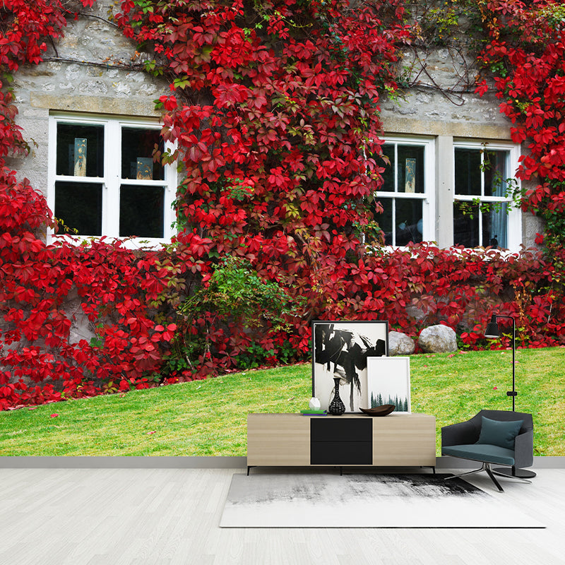 Customized Ivy Wall Mural Eco-friendly Stain Resistant for Living Room Decor