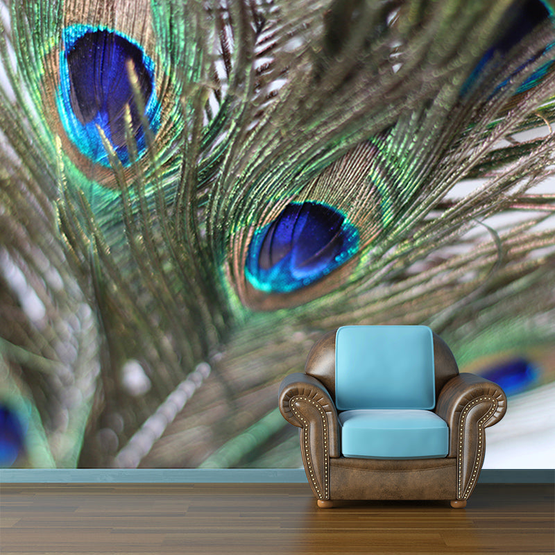 Mural Wallpaper with Feather Pattern Wall Covering for Living Room Bedroom